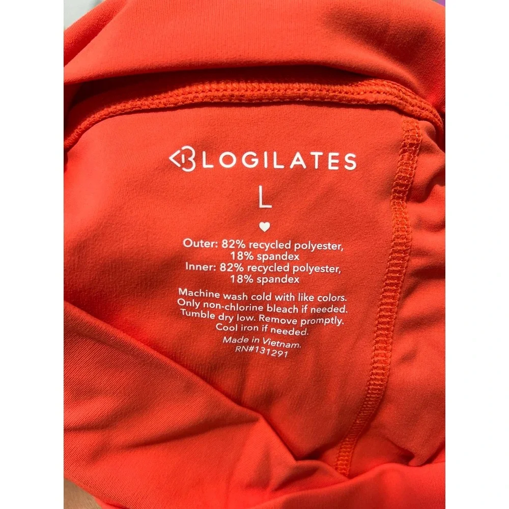 Blogilates Crisscross Slit Skort Size L Orange Color NWT - Picture 8 of 8